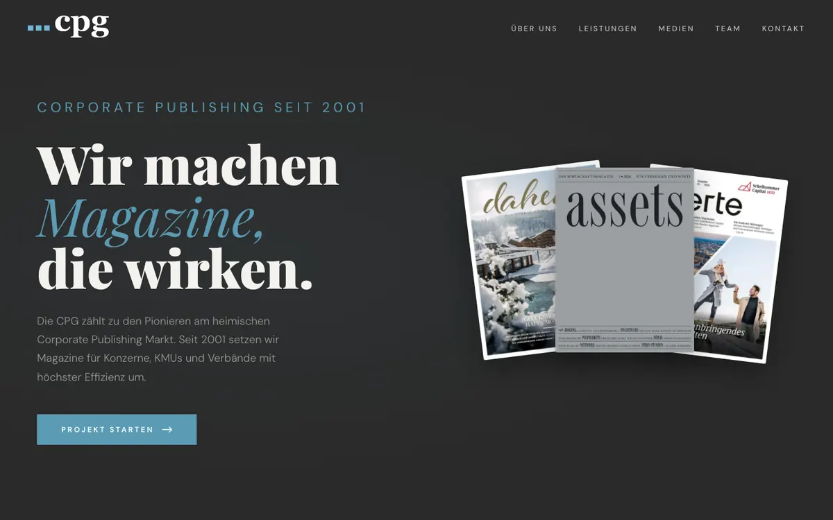 Vorschau der individuellen Website CPG